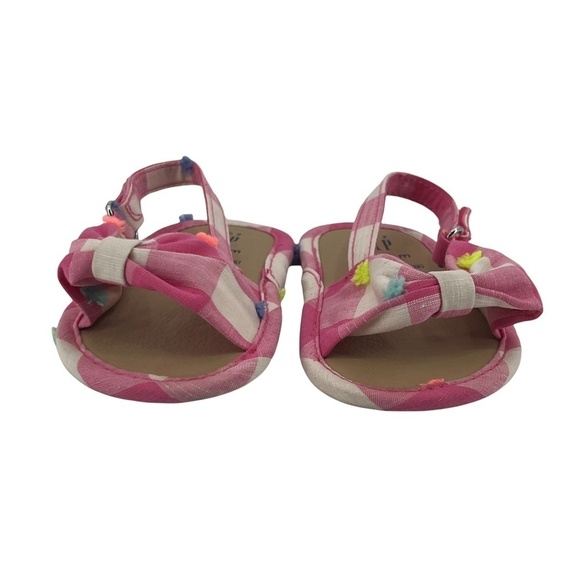 Baby Gap Pixie Dust Pink Fiesta Bow Floral Sandals Size 12-18 Months Girl's - Picture 1 of 7